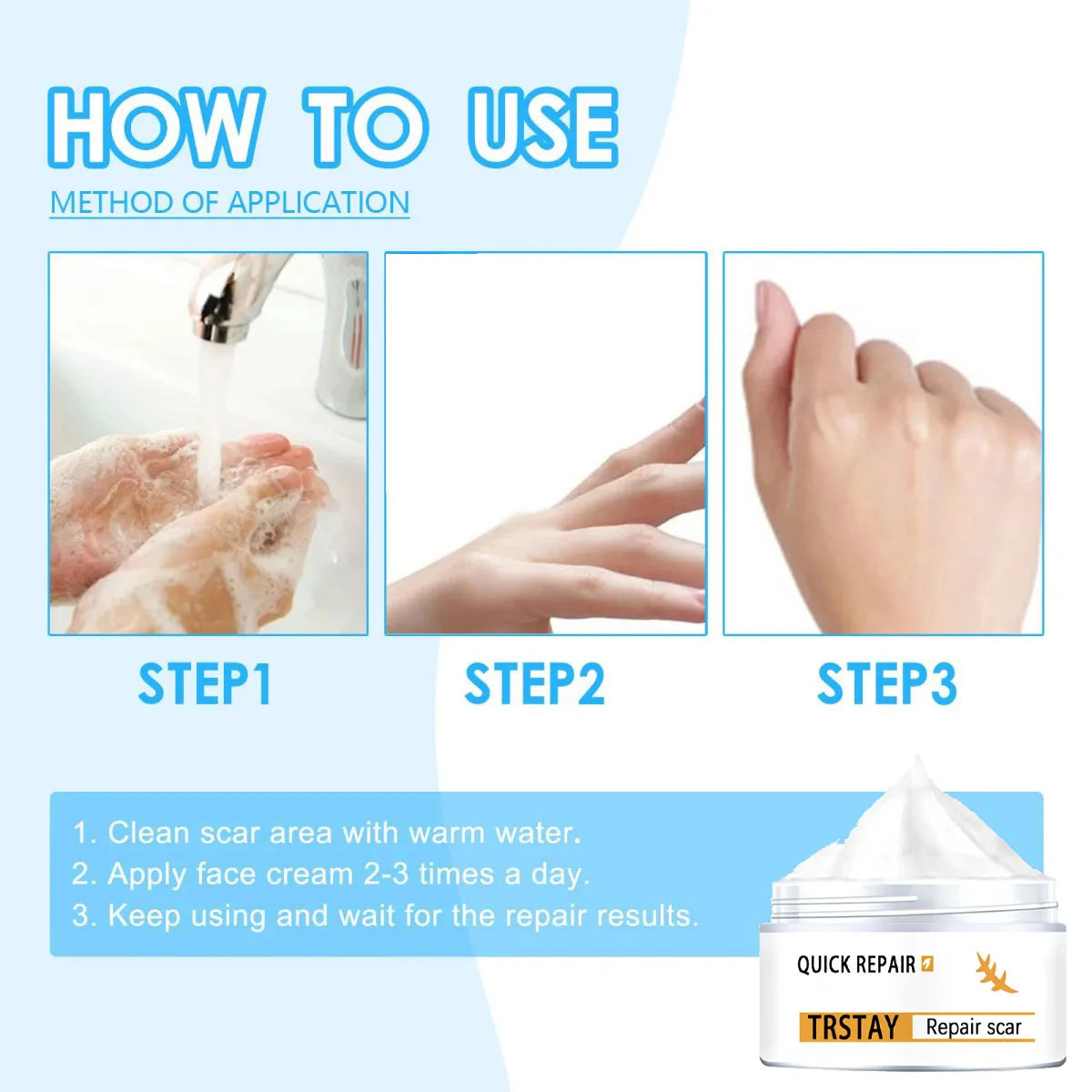 Scar Repair Cream Skin Wound Cream Burning Fading Cream Surgery Repair Scar