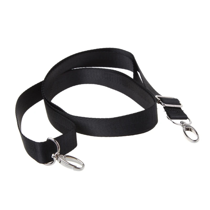 Adjustable Nylon Shoulder Bag Belt Replacement Laptop Crossbody Camera Strap Black Color