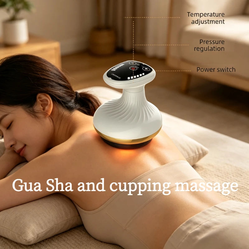 Electric Body Massager With Cupping Function, Vacuum Suction, Infrared Heating, Fat Burner, Slimming Function，Comfortable