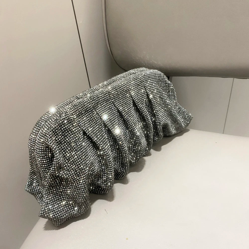 Glänzende Strasssteine, handgefertigte Abend-Clutch-Taschen, neue Faltbörsen und Handtaschen, Luxus-Designer-Hochzeitsfeier, hohe Qualität