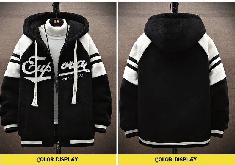 2023 Herren Kapuzenjacken Japan Mode Streetwear Harajuku Mäntel Herren Herbst Winter Herren Kleidung Wolljacken Stickerei Jacke