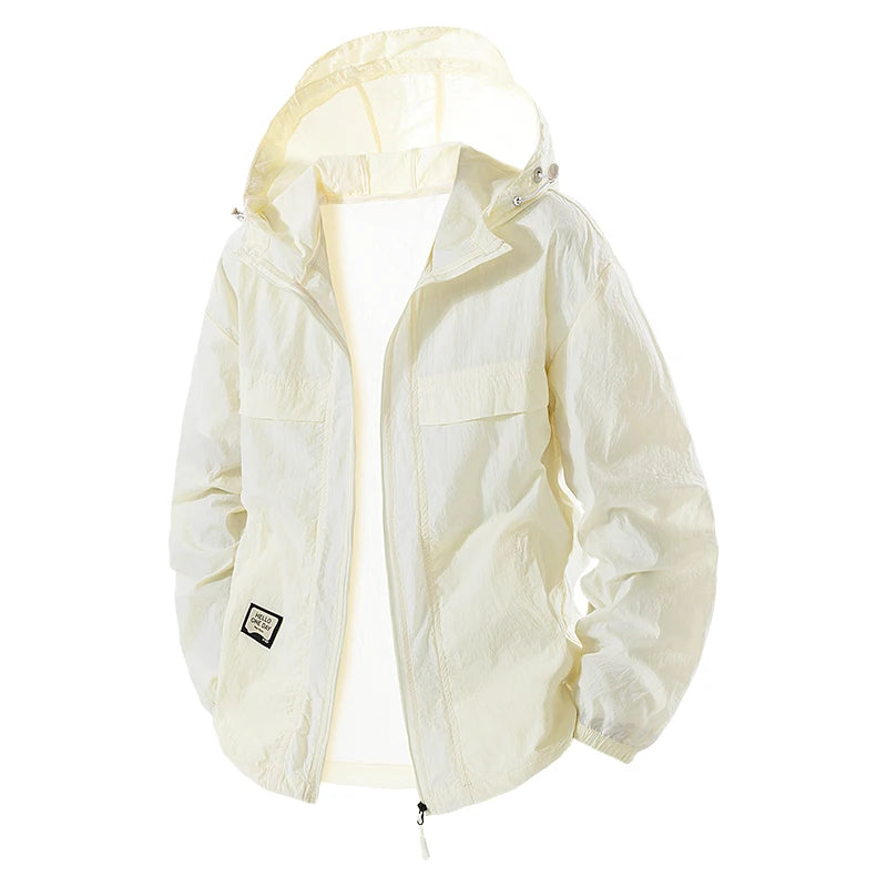 Plus Size 8XL UPF 50+ Summer Hiking Jacket Men Waterproof Quick Dry Camping Windbreaker Trekking Fishing Outdoor Anti UV Clothes