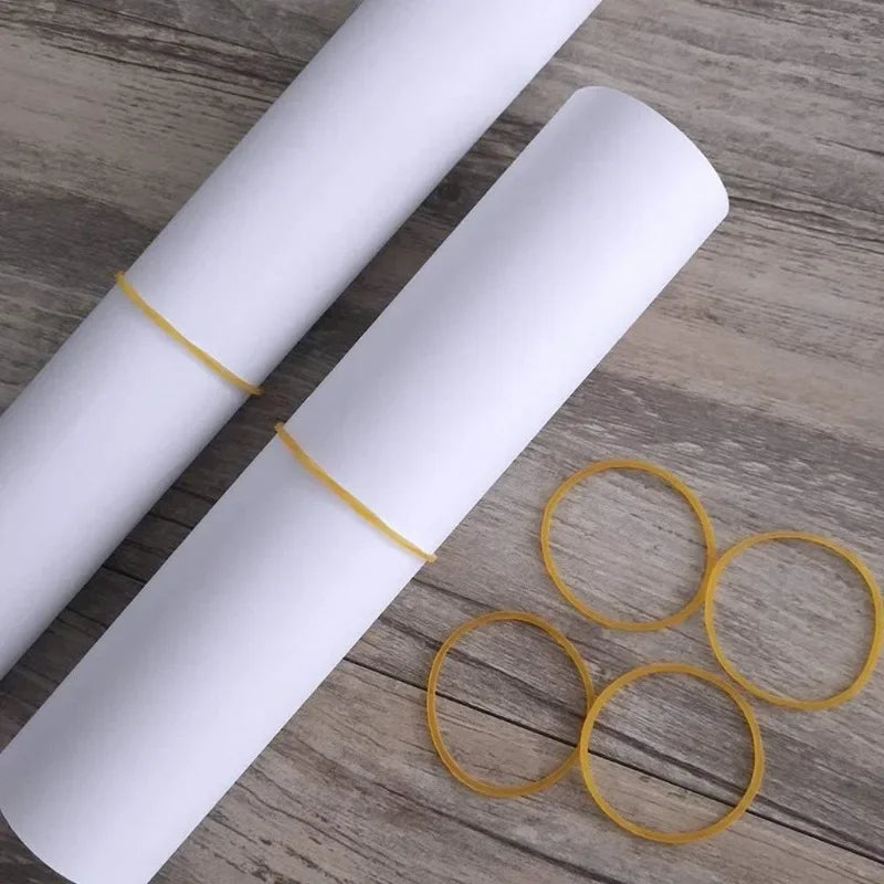 40mm High Elastic Yellow Rubber Band Yellow O Rings Set Fastener StrongRubber Elastic Bands Office School Household Supplies
