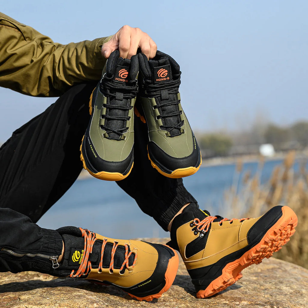 Waterproof Men Boots Safety Shoes Puncture-Proof work Boots Safety Steel Toe Shoes Indestructible Construction Protective Boots