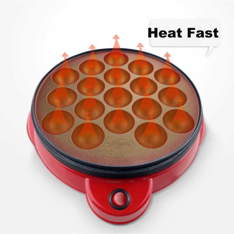 220V Chibi Maruko Baking Machine Household Electric Takoyaki Maker Octopus Balls Grill Pan Professional Cooking Tools