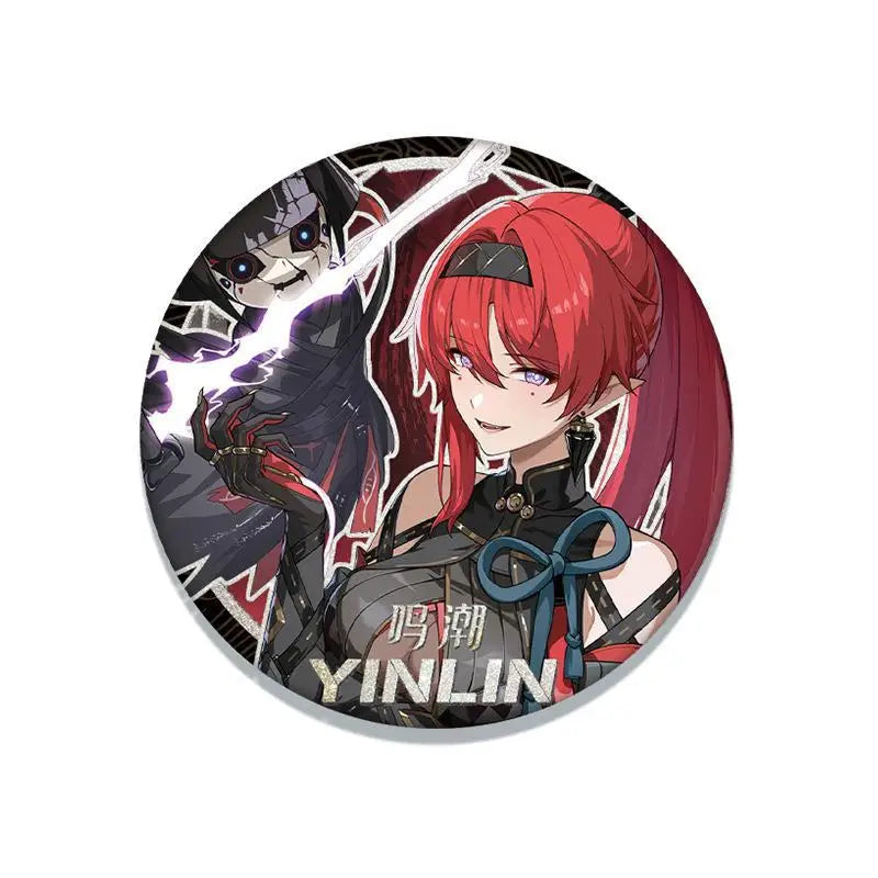 New Game Wuthering Waves Game Badge Rover Encore Baizhi Camellya Geshulin Scar Yinlin Cute Cartoon Anime Pin Brooch Jewelry Gift