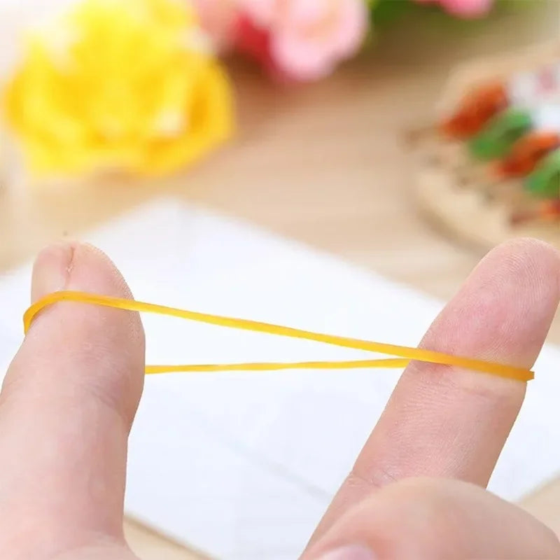 40mm High Elastic Yellow Rubber Band Yellow O Rings Set Fastener StrongRubber Elastic Bands Office School Household Supplies