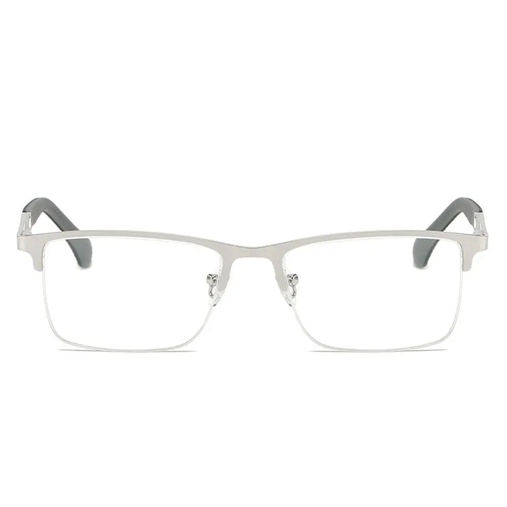 Men's Reading Glasses +0.5 To +4.0 Business Reading Lens Metal Frame Optical Anti Blue Light Presbyopia Glasses with Class