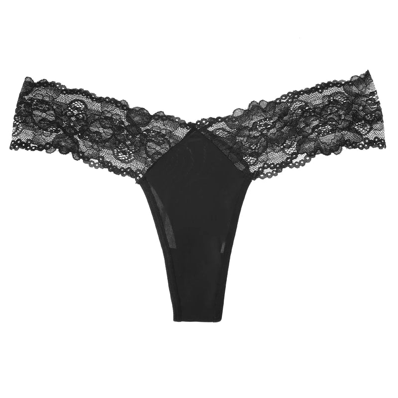 CINOON Women Sexy Lace Panties Low-waist G String Thong Underwear Female Temptation Breathable Lingerie Ultra Thin Intimates