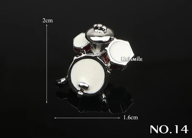 Punk Musik Emaille Pins Gitarre Klavier Noten Schlagzeug Kaktus Scheren Broschen Mode Individueller Musikschmuck Geschenk Alltag Pin
