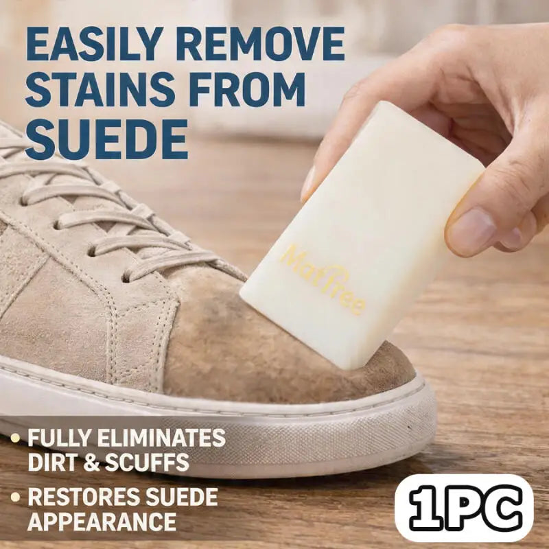 Suede Shoe Eraser Cleaner, Portable Rubber Stain Remover for Nubuck Matte Leather Shoes, Boots & Sneakers
