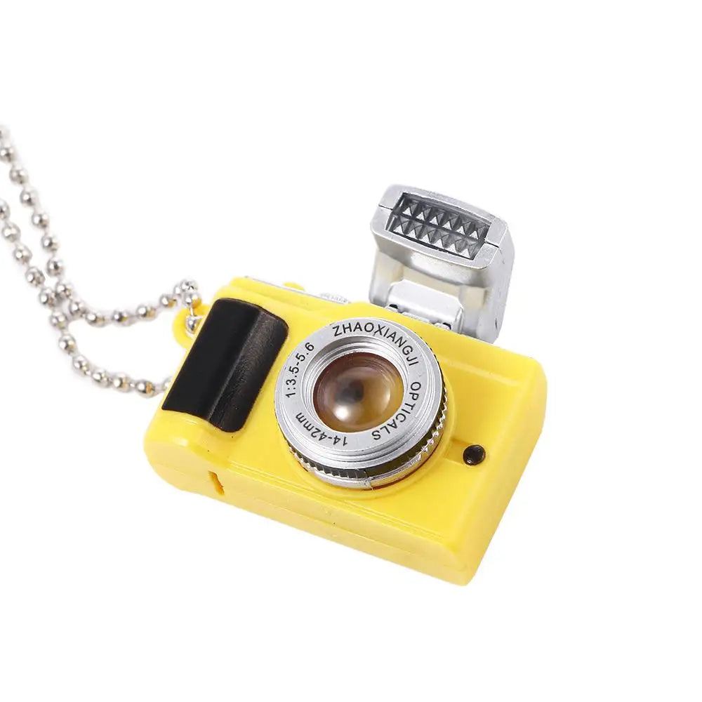 Couple Models Unisex Flash Camera Men Luminous Sweater Chain Music Pendant Fashion Jewelry Necklace