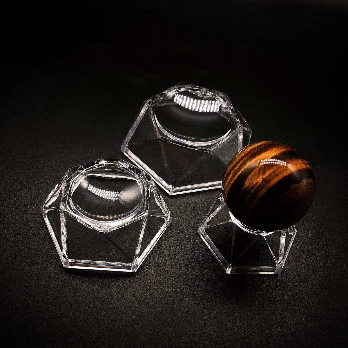 1PC Acrylic Crystal Ball Clear Display Base Sphere Stand Holder Transparent For Table Desktop  Office Ornament  Home Decor