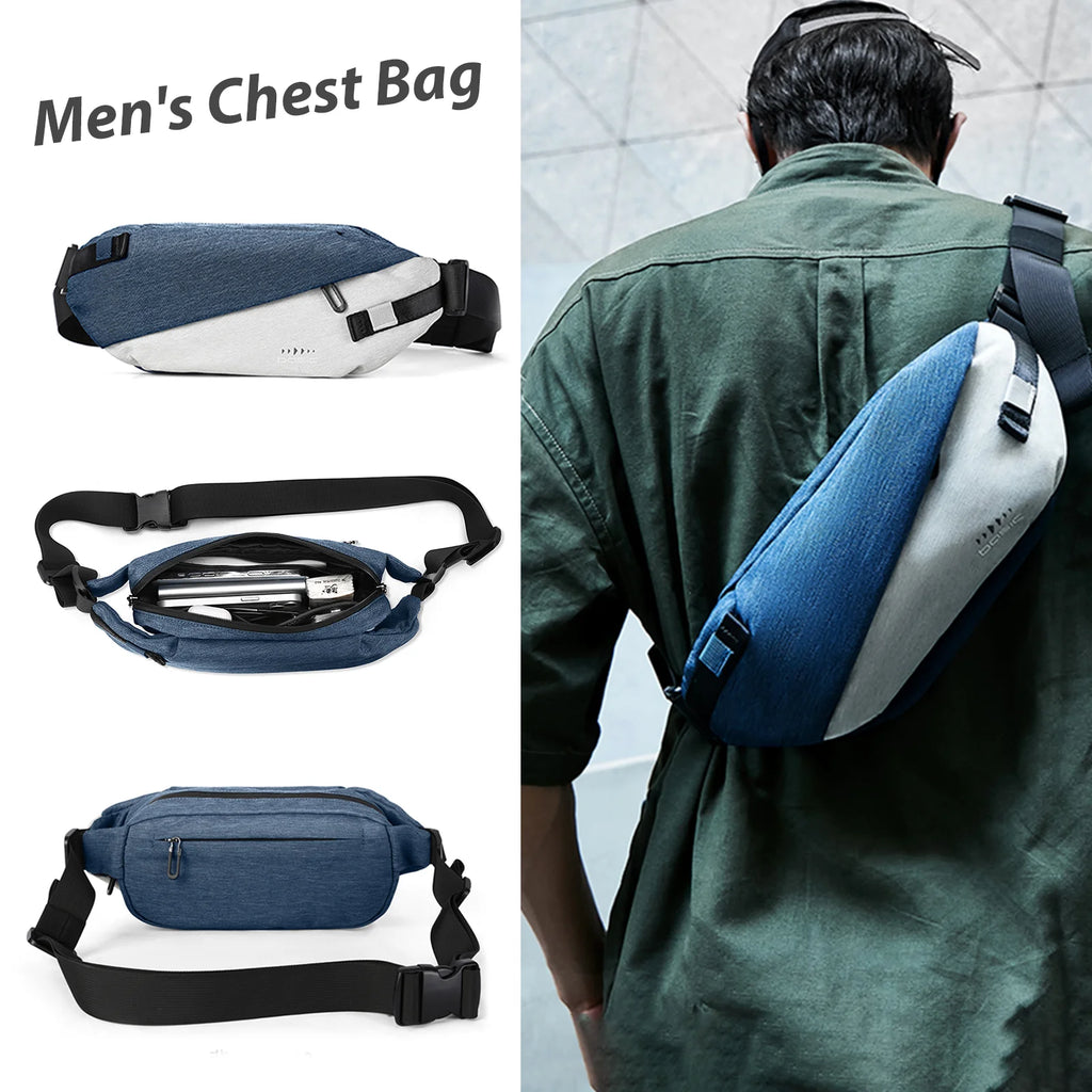 Bolso bandolera antirrobo para hombre y mujer, mochila pequeña de un solo hombro, mochila de pecho para deportes