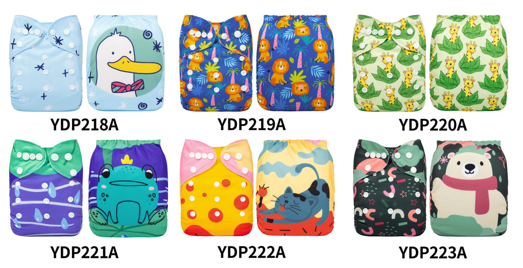 U Pick ALVABABY Waschbare Stoffwindel Ökologische Taschenwindel Windel Passend für 0-2 Jahre 3-15kg Baby mit 1 Stk. Einlage
