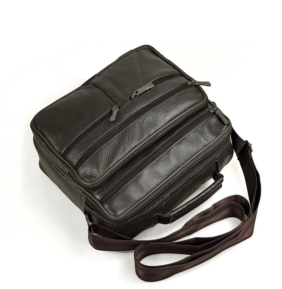 New Arrival Men Shoulder Bag Men's Genuine Leather Messenger Bag Boy Coffee Middle Size Handbags Tote Natural Skin Men Briefcase