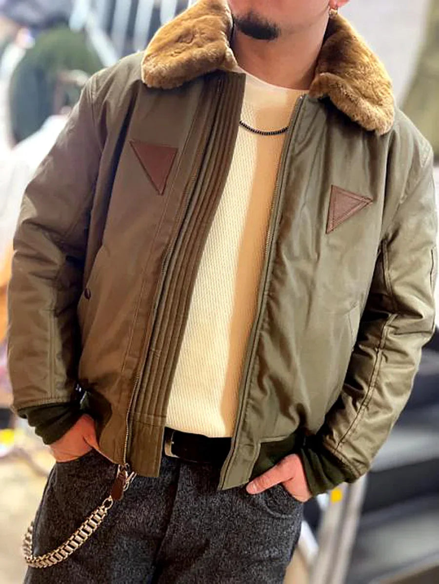 TOYS McCOY1945 real wool collar B15A thickened flight jacket