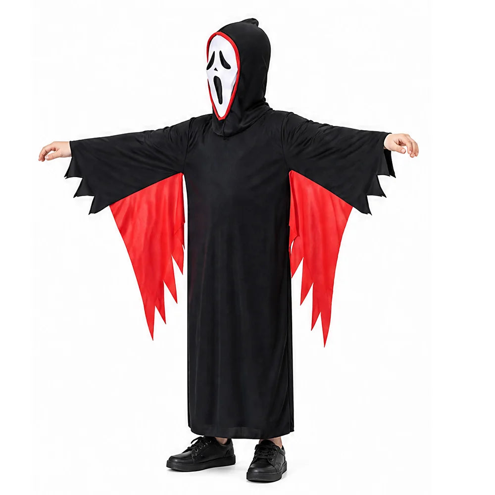 Halloween Scary Ghost Costume Death God Cosplay Attire Death Prop Masquerade Men's Horror Movie Carnival Party Wear
