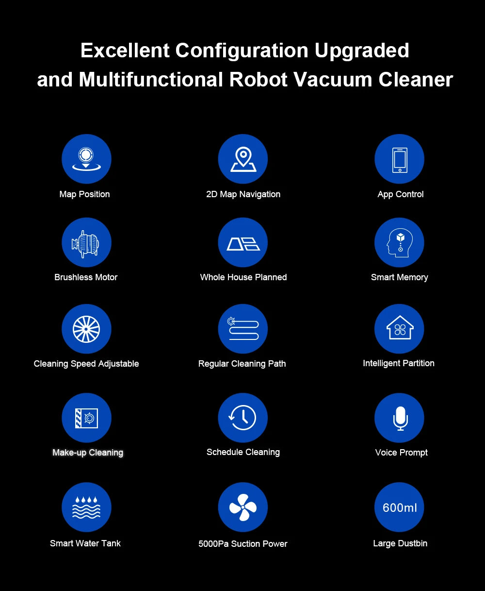LIECTROUX C30B Robot Vacuum Cleaner AI Map Navigation,Smart Partition,WiFi App,6000Pa Suction,Dry and Wet Mopping,Disinfection