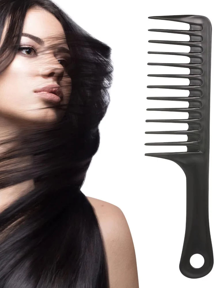Anti-Static Hairdress Comb Heat Resistant Woman Wet Hook Curly Hair Brushes Pro Salon Dye Coarse Wide Spikes Tooth Styling Comb