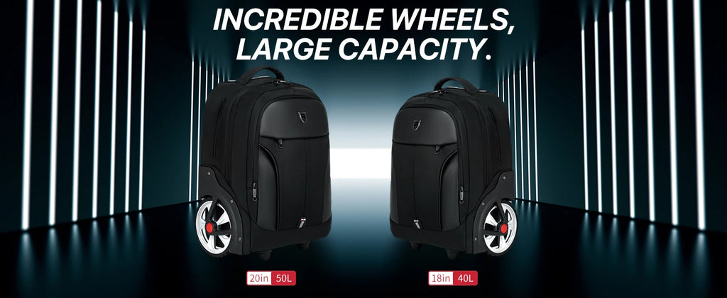 Rolling Luggage Travel Backpacks With Wheels Business Laptop Backpack Cabin Carry on Luggage Telescopic Handle Durable Wheels