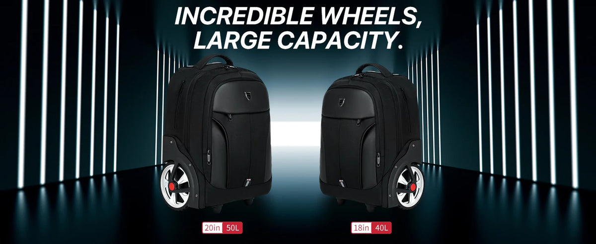 Rolling Luggage Travel Backpacks With Wheels Business Laptop Backpack Cabin Carry on Luggage Telescopic Handle Durable Wheels