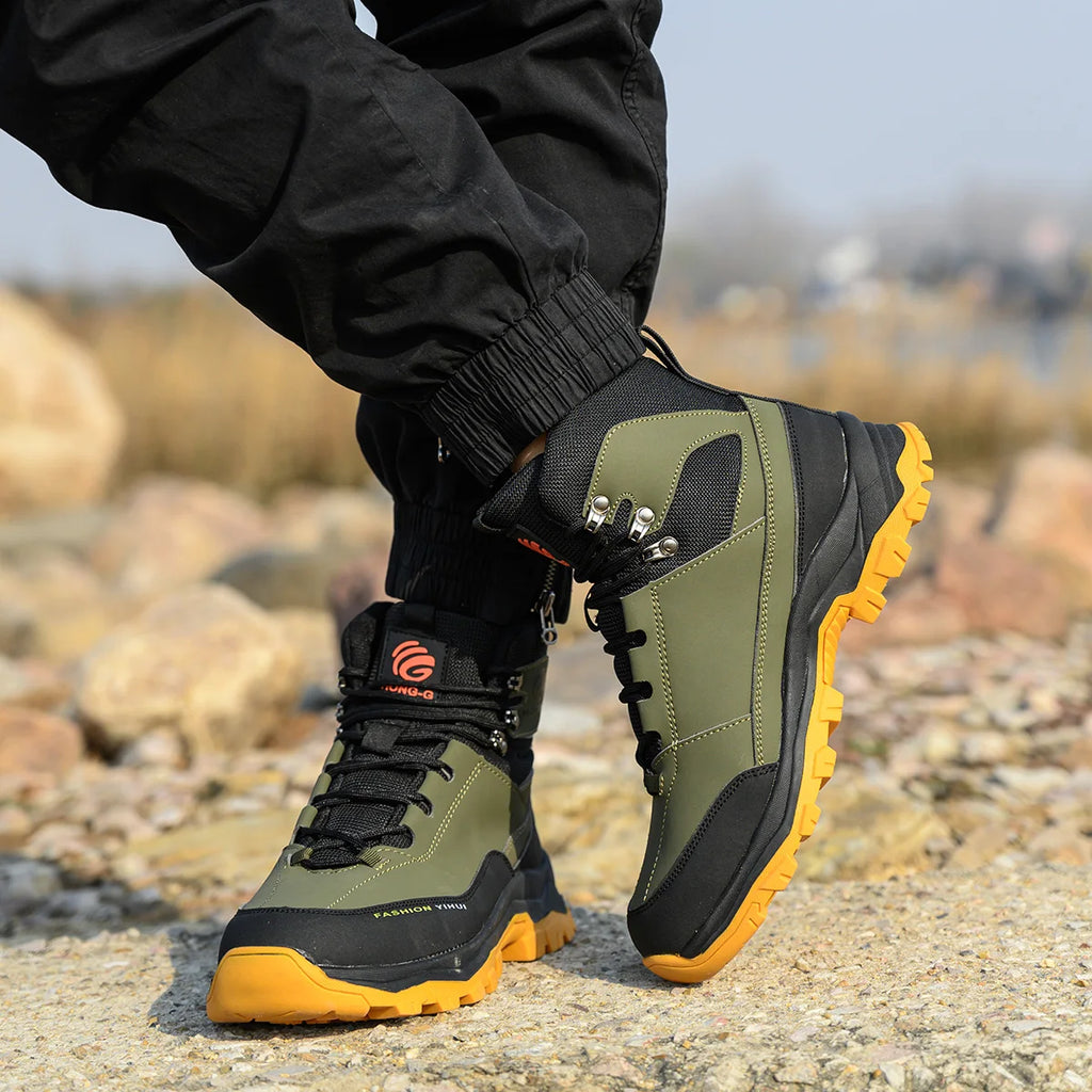Waterproof Men Boots Safety Shoes Puncture-Proof work Boots Safety Steel Toe Shoes Indestructible Construction Protective Boots