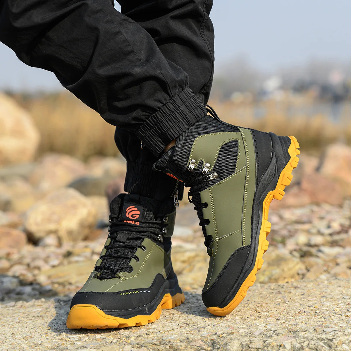 Waterproof Men Boots Safety Shoes Puncture-Proof work Boots Safety Steel Toe Shoes Indestructible Construction Protective Boots