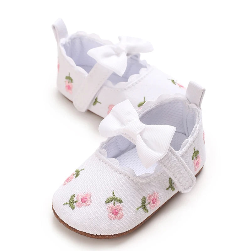 Flower Princess Shoes Baby Shoes Baby Shoes Sneakers Soft soled Sneakers Single Shoes Cloth Shoes