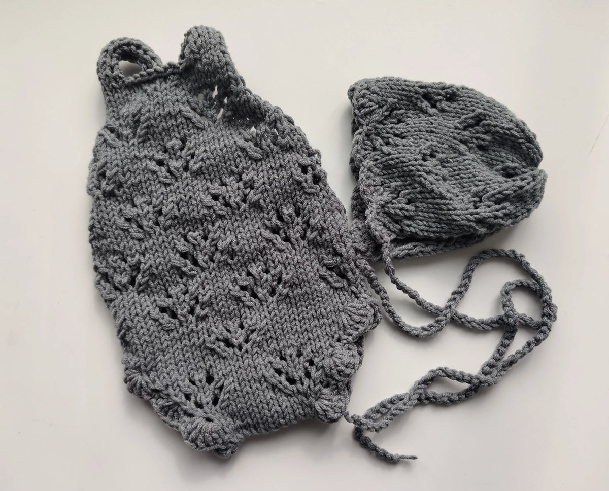 Neugeborenenfotografie Requisiten Blumenmuster Strampler und Hut Set
