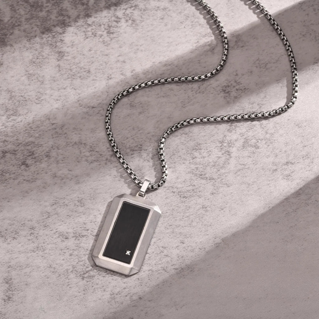 Man Necklace Pendant Dog Tag For Dad Father Papa Husband Stainless Steel Jewelry Boyfriend Father Valentine Day Birthday Gift