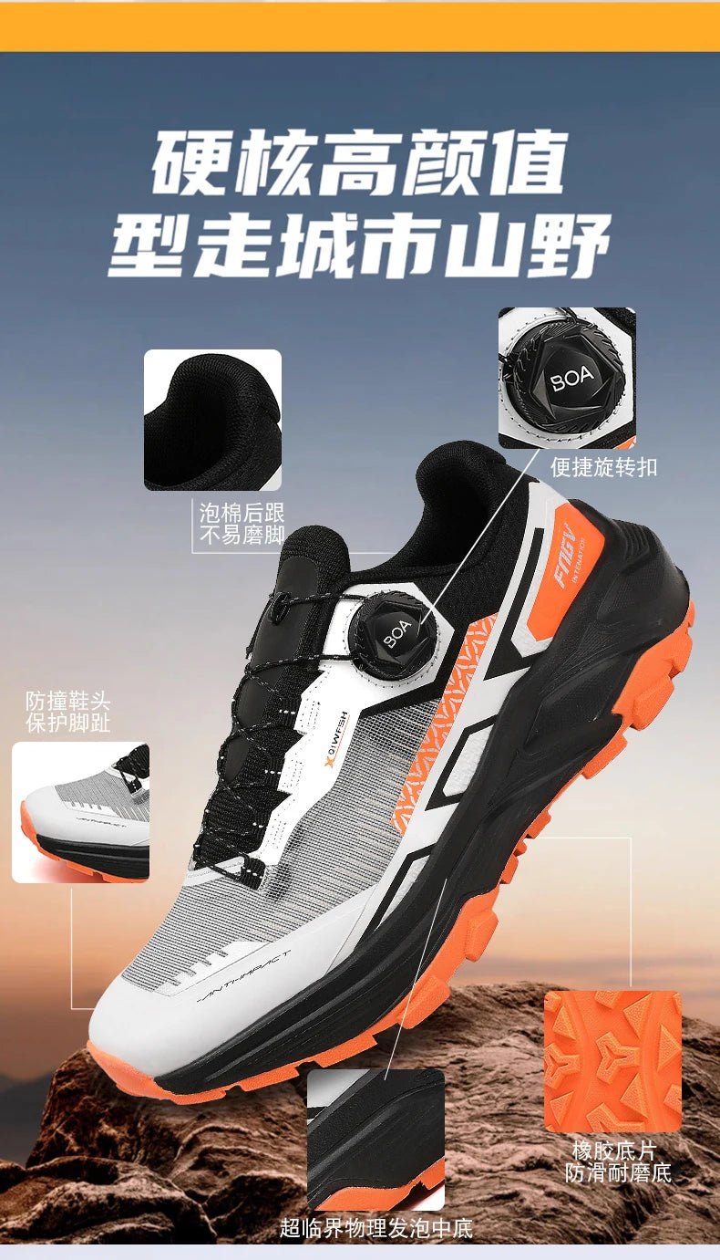 Zapatillas de senderismo elegantes para hombre, zapatillas de trekking resistentes con forro cálido de felpa para invierno, calzado masculino