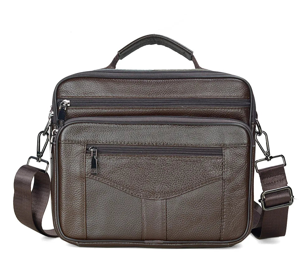 New Arrival Men Shoulder Bag Men's Genuine Leather Messenger Bag Boy Coffee Middle Size Handbags Tote Natural Skin Men Briefcase