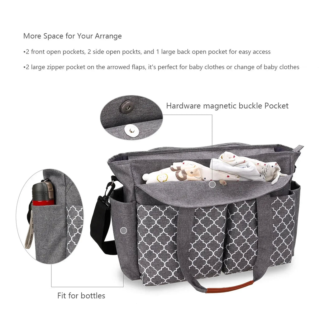Multifunktionale Wickeltasche, große Kapazität, Babytasche für Mütter, Kinderwagen-Tasche, Babyartikel-Organizer, Handtasche, Windeltaschen