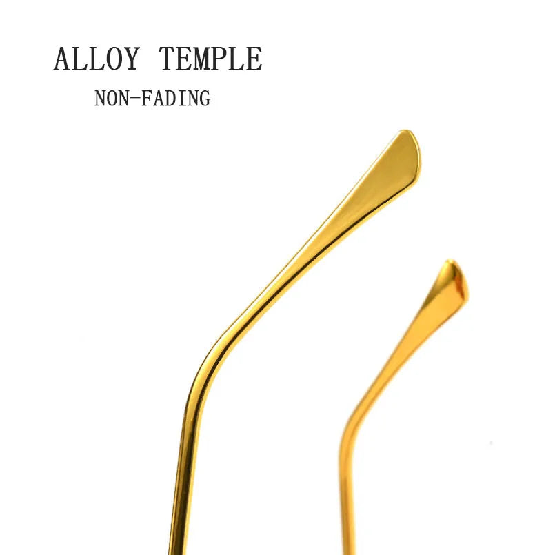 Designer Luxury Sunglasses Vacation Trending Sunglasses Women Rimless Glasses Vintage Lentes Dropshipping Oculos Gafas Lunette