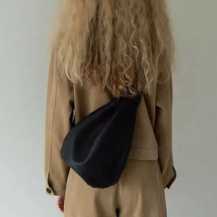 Women Chest Bag PU Bucket Fashion Casual Solid Zipper SOFT Shoulder Bags Crossbody Simple Women Bag Euro-America Style
