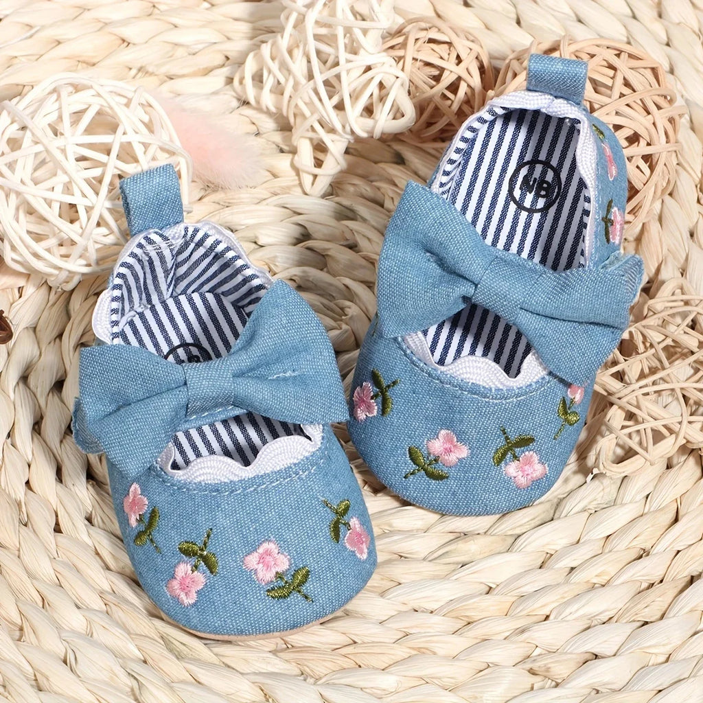Flower Princess Shoes Baby Shoes Baby Shoes Sneakers Soft soled Sneakers Single Shoes Cloth Shoes
