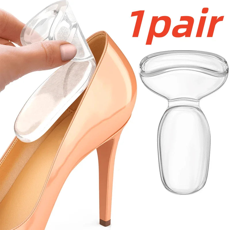 2 Paar Silikon Fersenschoner Fersenpolster für Schuhe High Heels Einlagen Fersenpads Schuhgrößenanpassung Damen halbe Einlegesohlen