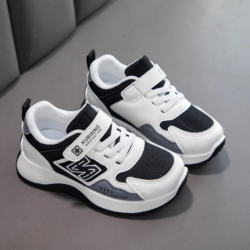 Children's Sneakers Kids Fashion Design White Non-slip Casual Shoes Boys Girls Hook Breathable Sneakers Toddler Outdoor Shoes