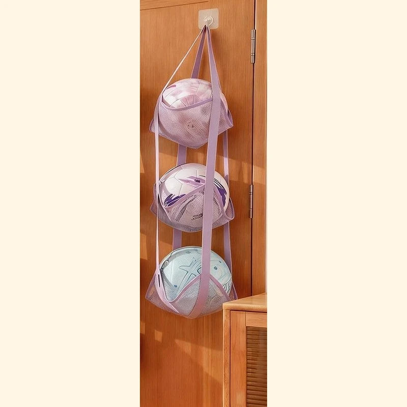 Ball Storage Hanging Bag Wall-mounted Home Door Football Rack Ball Rack Doll Doll Storage Helmet Storage Easy Convenient Access
