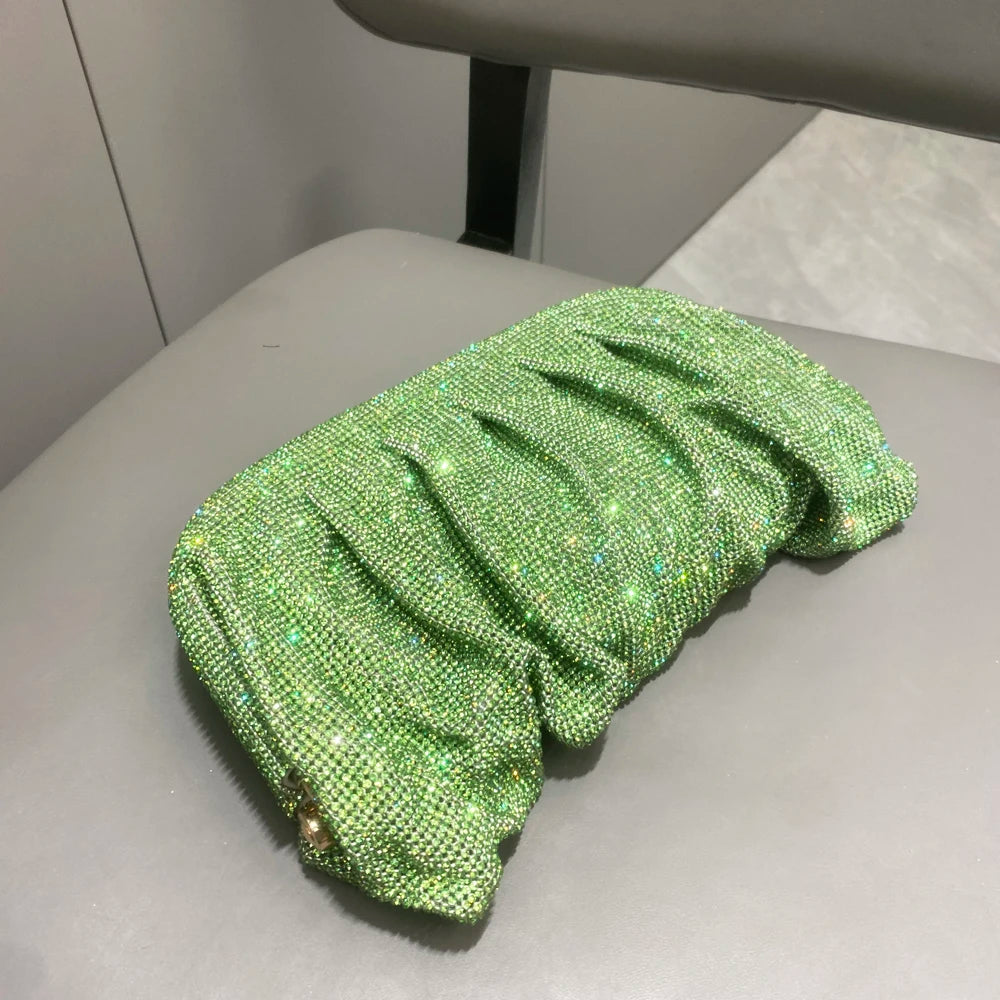Glänzende Strasssteine, handgefertigte Abend-Clutch-Taschen, neue Faltbörsen und Handtaschen, Luxus-Designer-Hochzeitsfeier, hohe Qualität