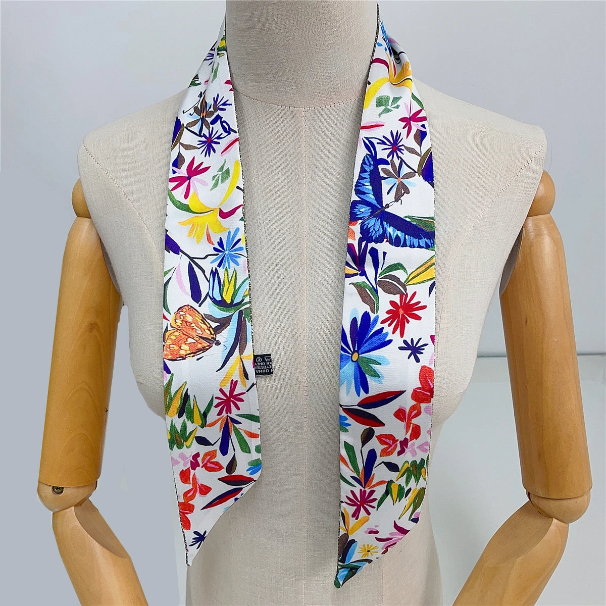 2024 Neues Design Stiefmütterchen Tarot Schal Frauen Luxusmarke Schal Skinny Tasche Seidenschals Foulard Haar Halstuch Stirnband Für Damen