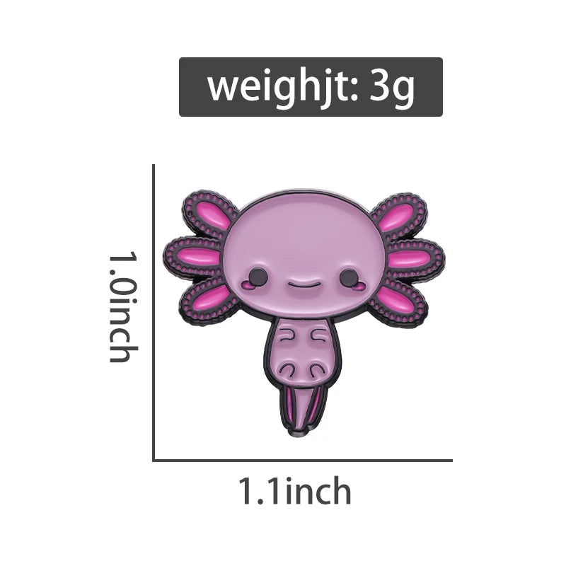 Cute Cartoon Salamander Enamel Pins Custom Funny Insect Metal Brooches Backpack Lapel Badges Jewelry For Kid Women Wholesale
