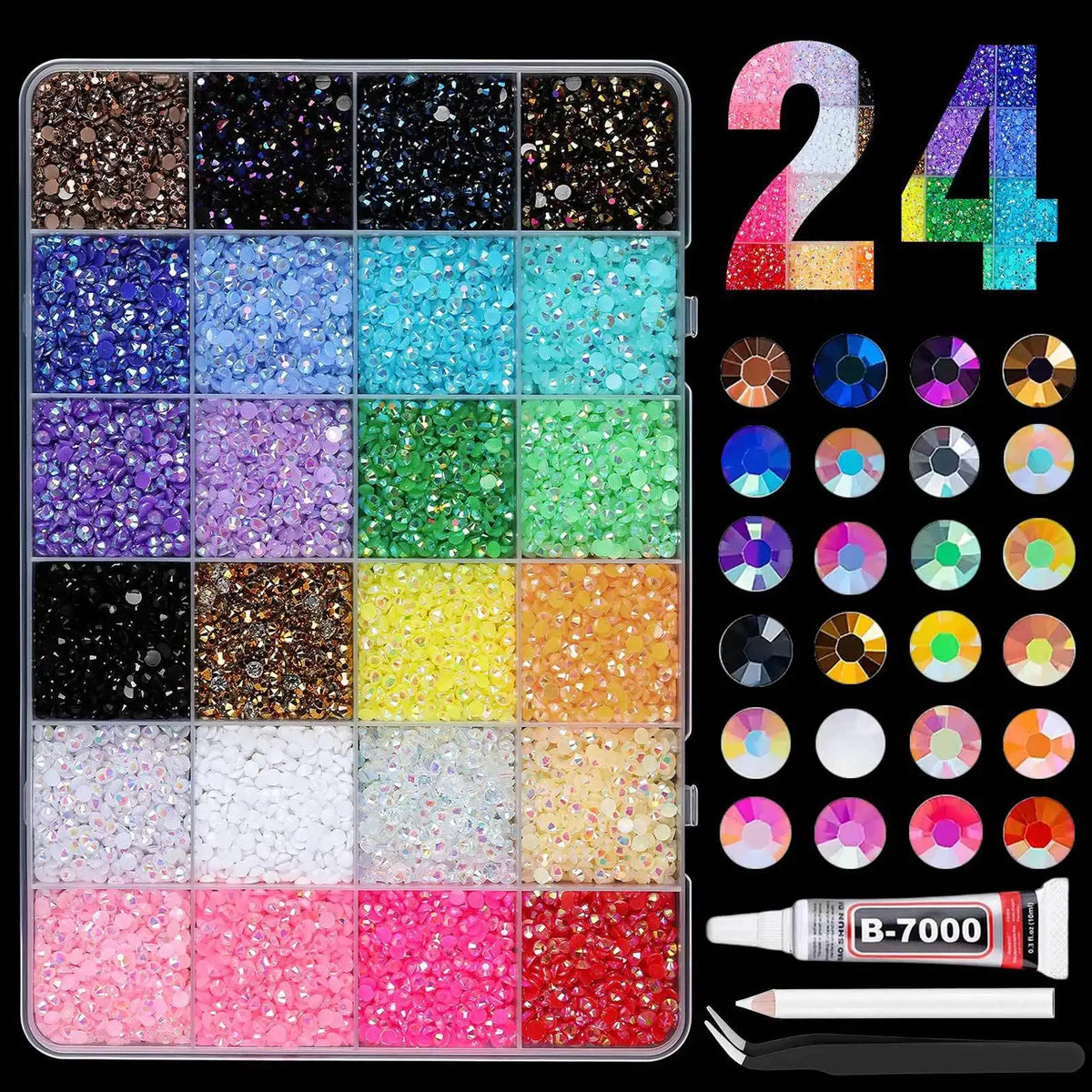 Minimalist Shiny Half-round Rhinestone Nail Art Accessories 3mm Flat-back Resin Nail Rhinestones, DIY Nail Craft Decorations