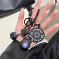 Fitness Keychain Gym Lover Barbell Key chain Weightlifting Keyring Silicone Weight Plate Gym Gifts Workout Gifts Bag Charm Backp