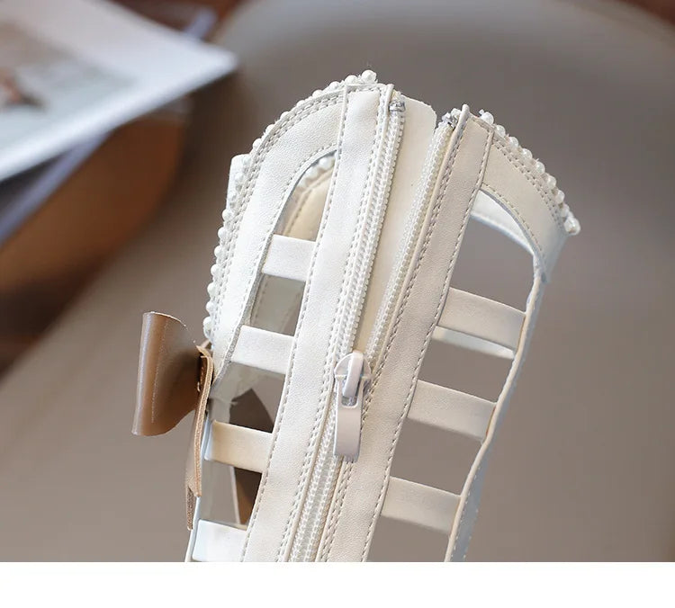 Children Sandals High-top Kids Girls Sandals Baby Sandals High Quality Flat Cut-Outs Beach Sandals