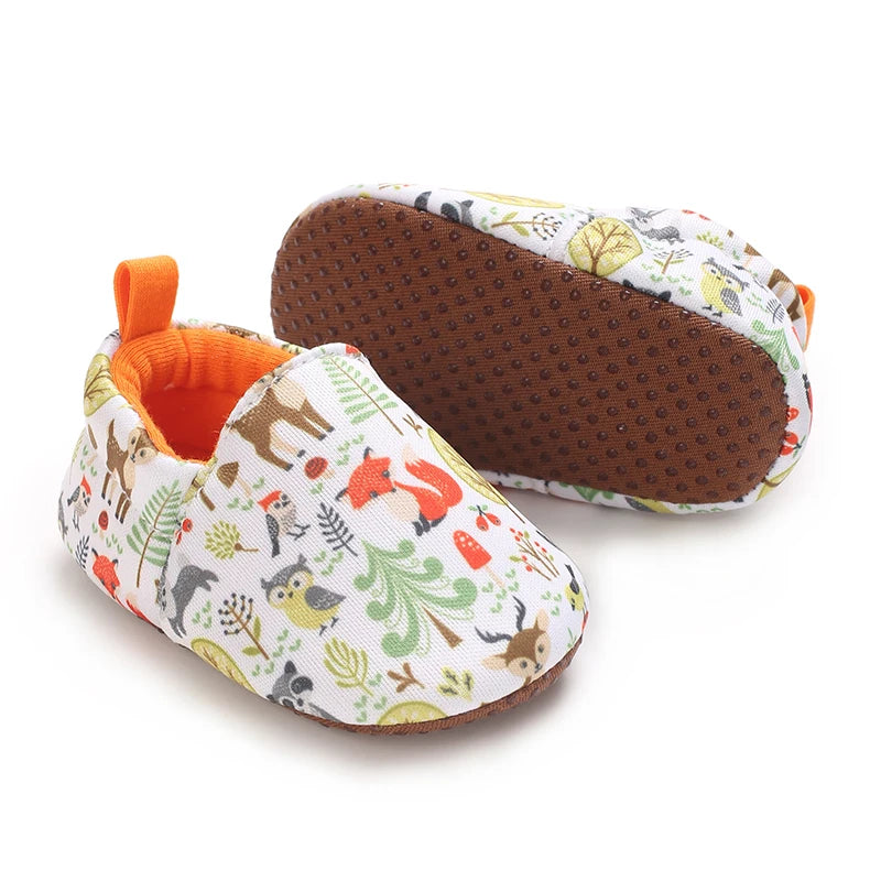 0-1Year Fashion Casual Shoes CartoonBaby Shoes Newborn Boy Girl First Walker Cute Spring and Autumn Pure Cotton Warm Soft Bottom