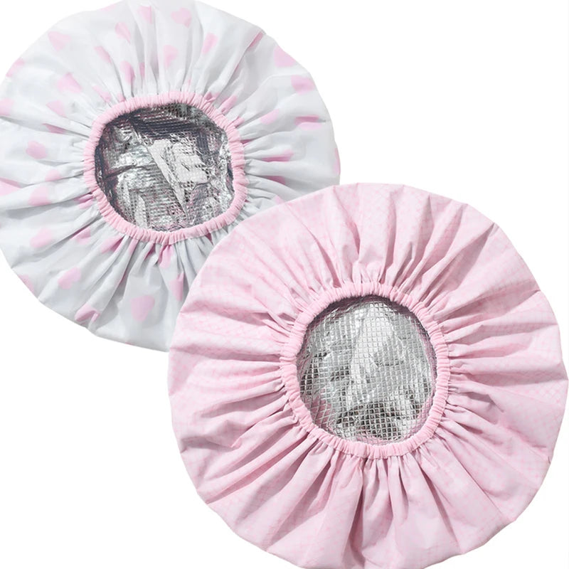 Self-heating Tin Foil Hat Thickened Heating Steam Hair Mask Cap Portable Hair Salon Smooth Hair Oil Baking Cap ✔☑