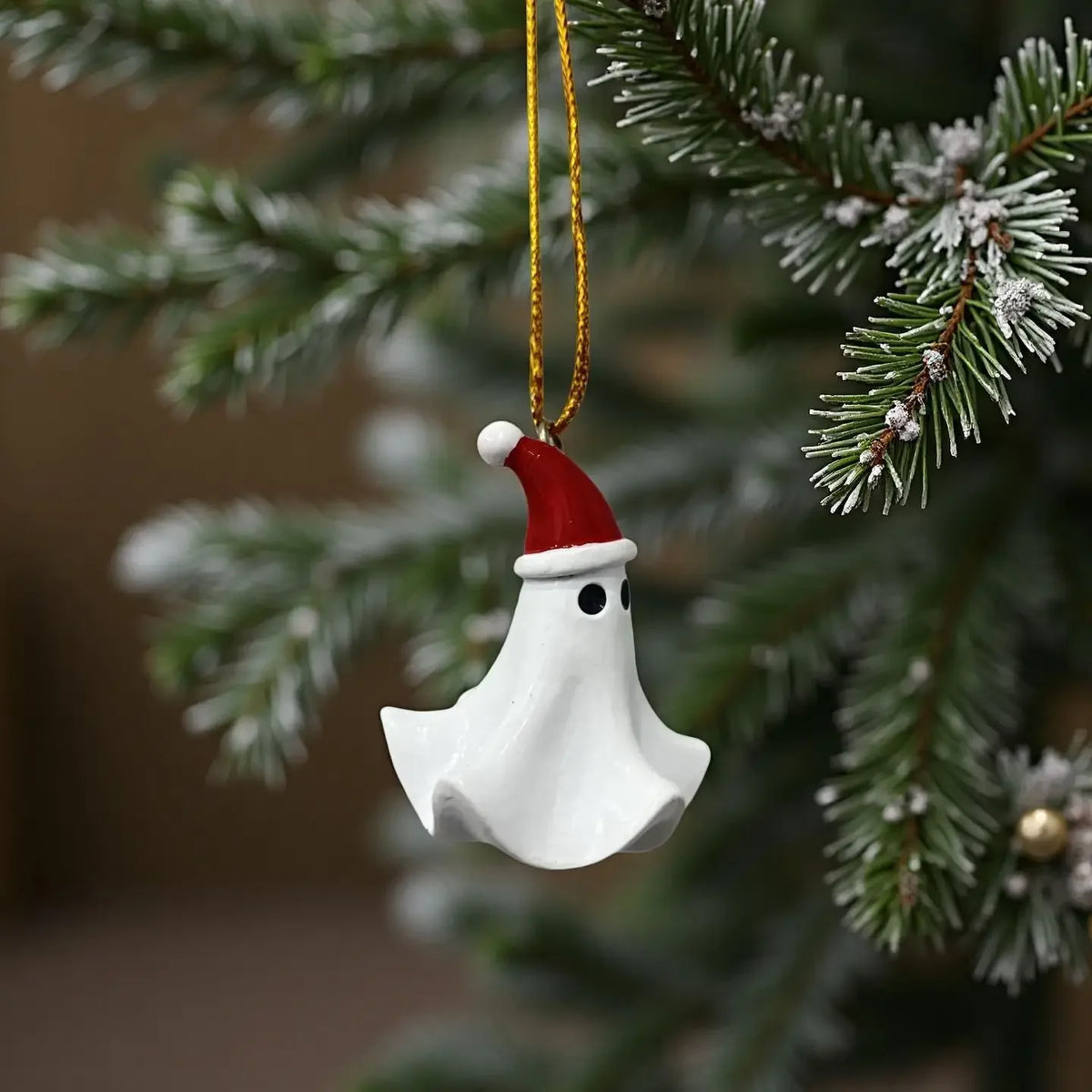 1PC Ghost Christmas Tree Ornament Resin Christmas Tree Pendant Ghost Christmas Tree Decoration Hanging Ornament Party Decoration