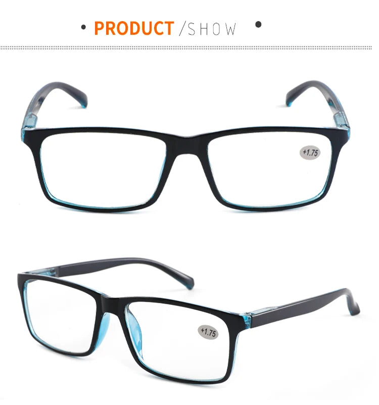 Reading Glasses Men Women Sports Anti-blue Light Reading Eyewear Black Red Presbyopia Eyeglasses +100 to+400 glasses